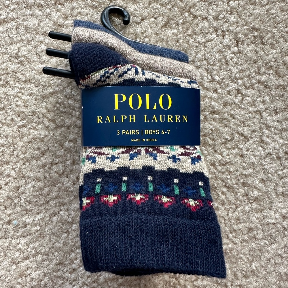Polo Ralph Lauren kids boys crew socks set
